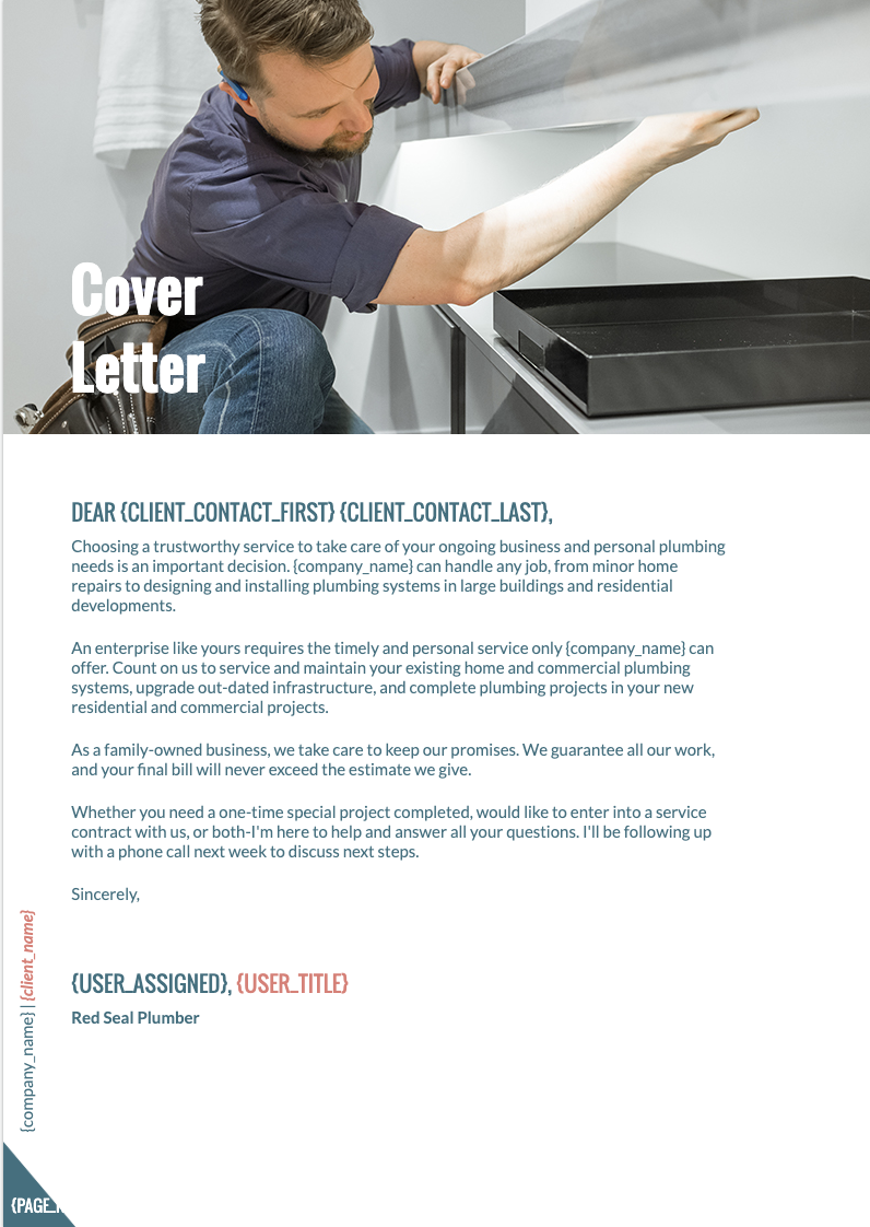 Plumbing Proposal Template